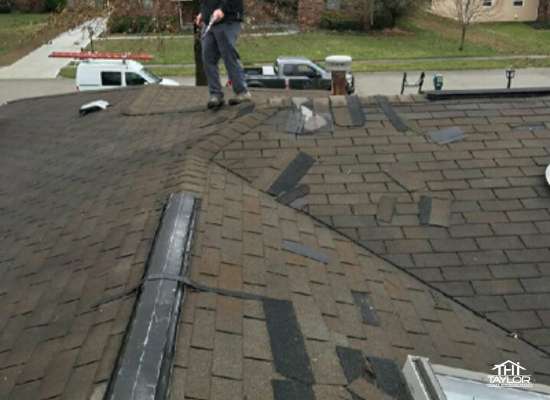 Roof being inspected image
