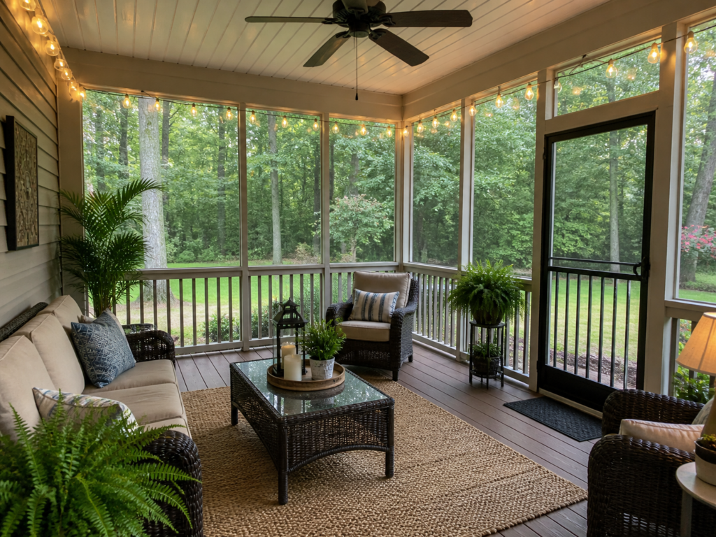 Cozy daytime porch